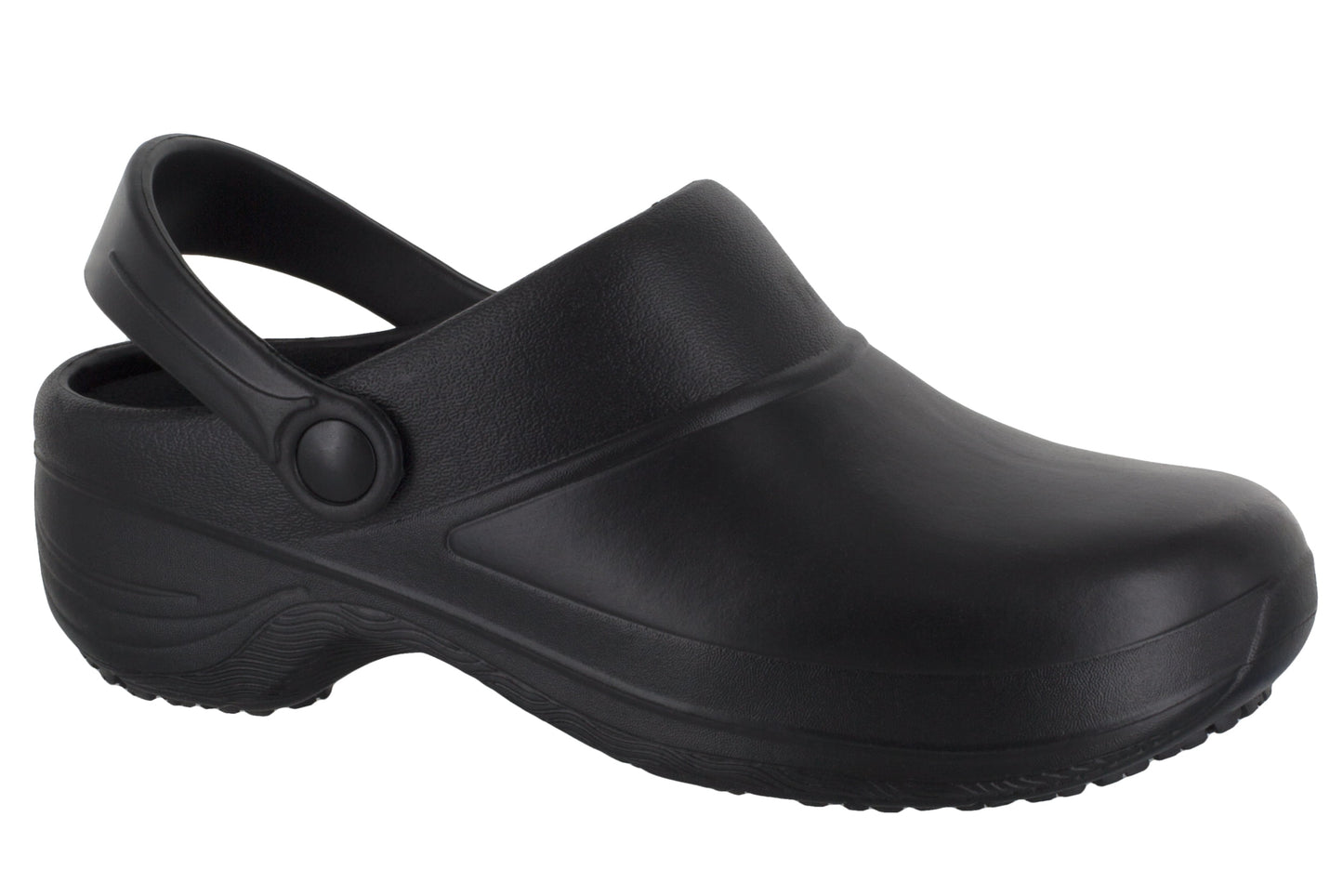Easy Street Women's Easy Works Time Slip Resistant Clogs Black Size 7 M