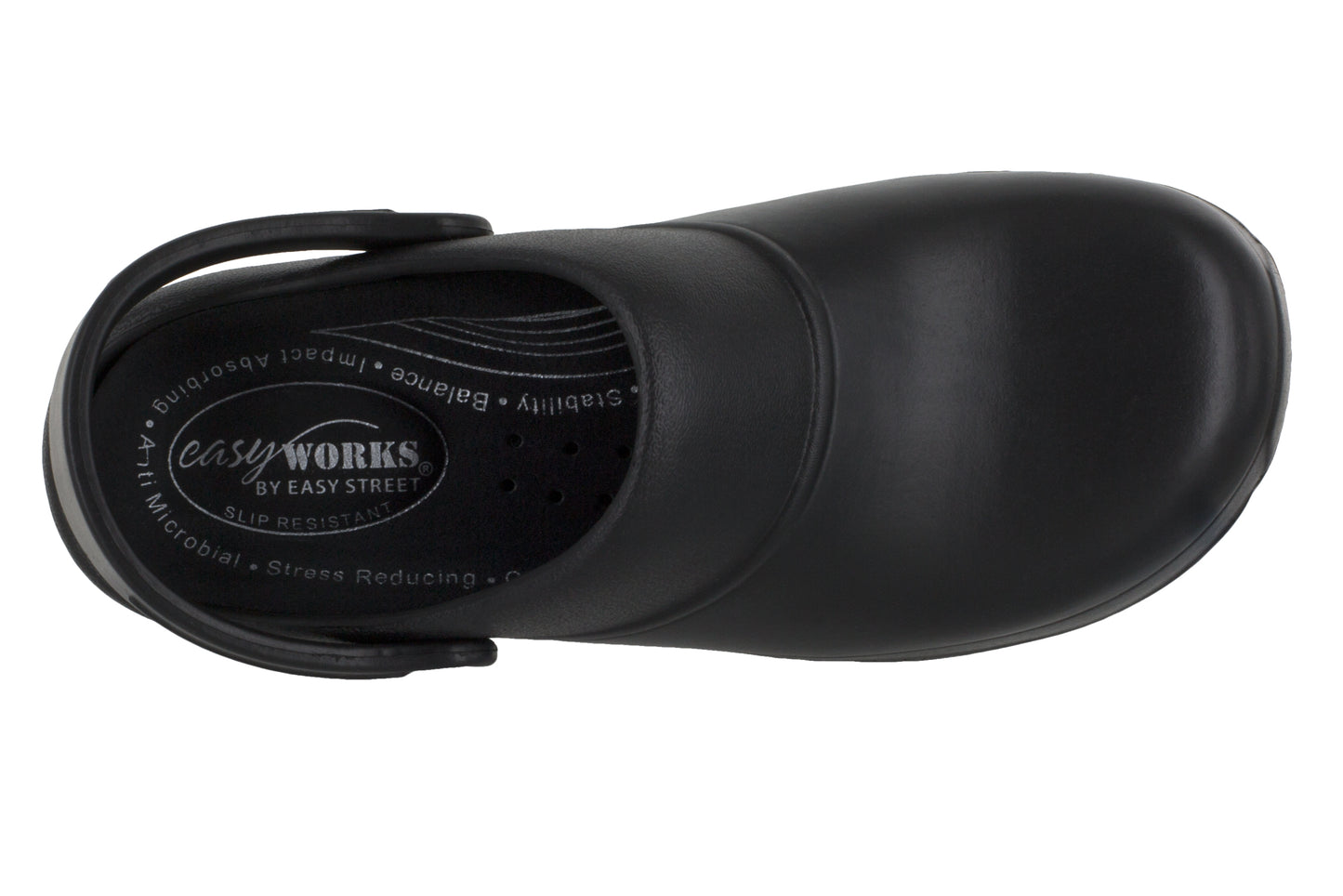 Easy Street Women's Easy Works Time Slip Resistant Clogs Black Size 7 M