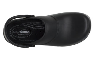 Easy Street Women's Easy Works Time Slip Resistant Clogs Black Size 7 M