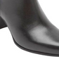 Rockport Women's Flex Gore Accent Camdyn Block Heel Zip up Leather Boots Black Size 8 M