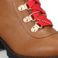 Material Girl Women's Round Toe Block Heel Zip up Booties Brown Size 6.5 M