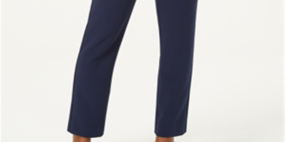 Charter Club Women's Newport Straight Leg Pants Blue Size 6