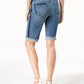 INC International Concepts Women's Contrast Trim Cuffed Denim Shorts Blue Size 12 Petite