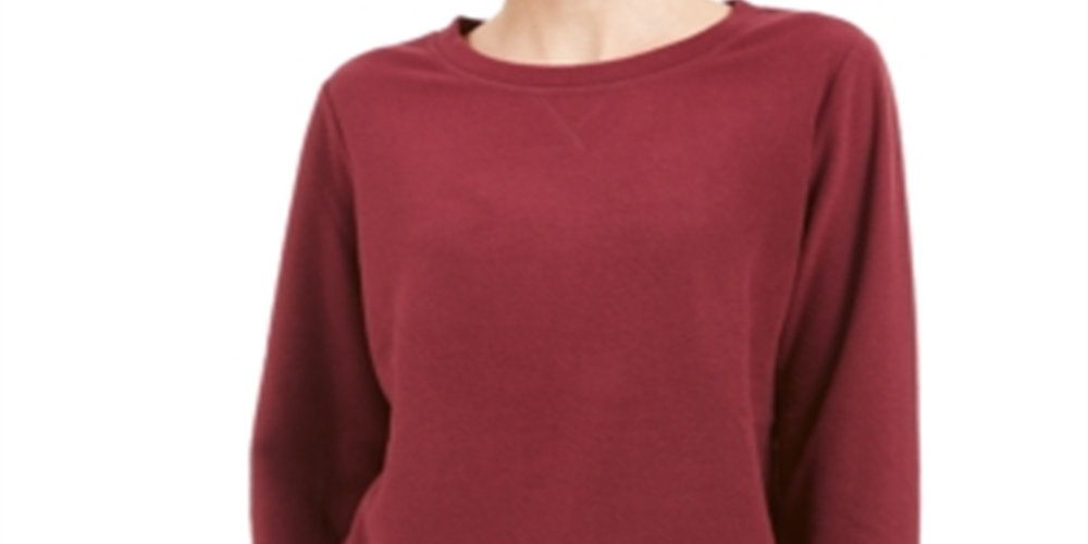 Karen Scott Women's Sport Fleece Sweatshirt Purple Size Small