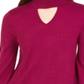 Style & Co Women's Mock Neck Keyhole Sweater Purple Size Small