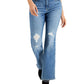 INC International Concepts Women's Elizabeth Curvy Bootcut Jeans Blue Size 6