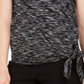 JM Collection Women's Tie Hem T-Shirt Black Size XX-Large
