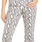INC International Concepts Women's Snake Print Curvy Skinny Jeans Gray Size 4
