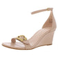 Coach Women's Odetta Wedge Sandal Beige Size 8M