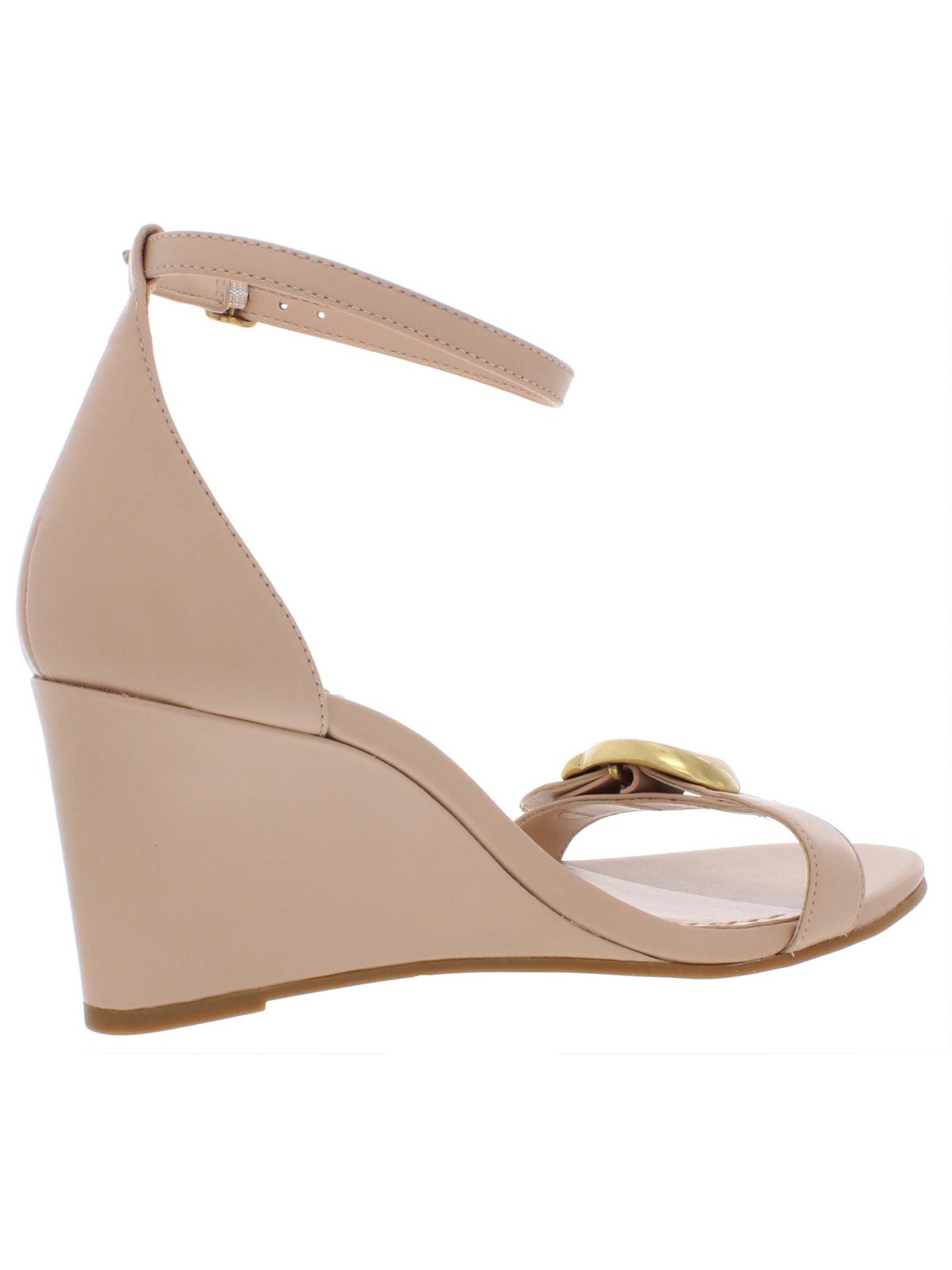 Coach Women's Odetta Wedge Sandal Beige Size 8M