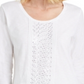 JM Collection Women's Latte Plus Sequined Scoop Neck Top Brown Size XX-Large