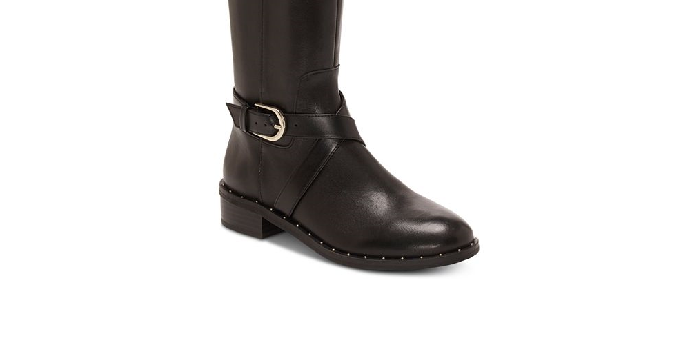 INC International Concepts Women's Fadora Leather Closed Toe Knee High Fashion Boots Brown Size 8