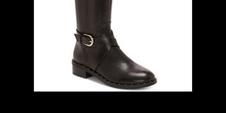 INC International Concepts Women's Fadora Leather Closed Toe Knee High Fashion Boots Brown Size 8