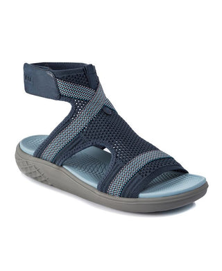 Baretraps Women's Phoenix Rebound Fabric Open Toe Casual Ankle Strap Sandals Blue Size 9M