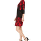 JM Collection Women's Printed Dress Black Size Petite