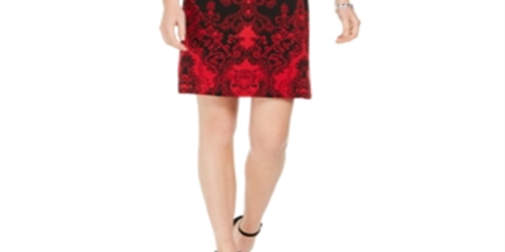 JM Collection Women's Printed Dress Black Size Petite