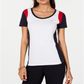 Tommy Hilfiger Women's Colorblocked Cotton T-Shirt White Size Medium