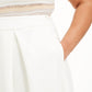 Calvin Klein Women's Plus Pleated Below Knee MIDI Skirt White Size 22W