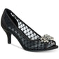 Karen Scott Women's Maralyn Peep Toe Evening Pumps Black Size -9.5 W