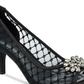 Karen Scott Women's Maralyn Peep Toe Evening Pumps Black Size -9.5 W