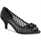 Karen Scott Women's Maralyn Peep Toe Evening Pumps Black Size -9.5 W