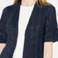 Robbie Bee Women's Pointelle Knit Shrug Blue Size Petite