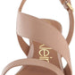 Calvin Klein Women's Lancy Nappa Open toe Ankle Strap Heel Casual Dress Shoe Brown Size 11 M