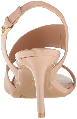 Calvin Klein Women's Lancy Nappa Open toe Ankle Strap Heel Casual Dress Shoe Brown Size 11 M