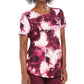 JM Collection Women's Printed Short Sleeve Top Pink Size X-Small