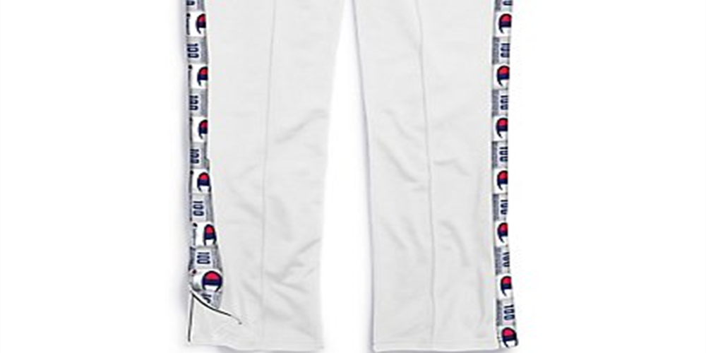 Champion Women's Tricot Track Pant White  Size -XL