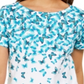Karen Scott Women's Cascade Butterfly Printed Top Blue Size Small