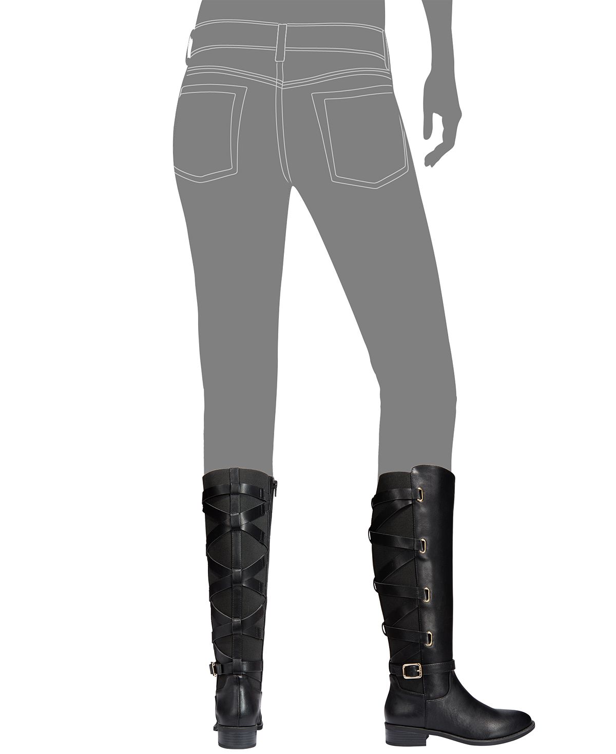 Thalia Sodi Women's Veronika Closed Toe Knee High Fashion Boots Black Size 11 M