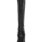 American Rag Women's Memory Foam Cushioned Comfort Buckle Accent Ankle Strap Slip Resistant Kyle Round Toe Wedge Zip up Boots Black Size 11 M