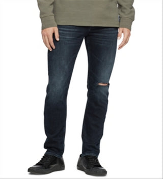 Calvin Klein Men's Slim Fit Stretch Destroyed Jeans Black Size 32x32