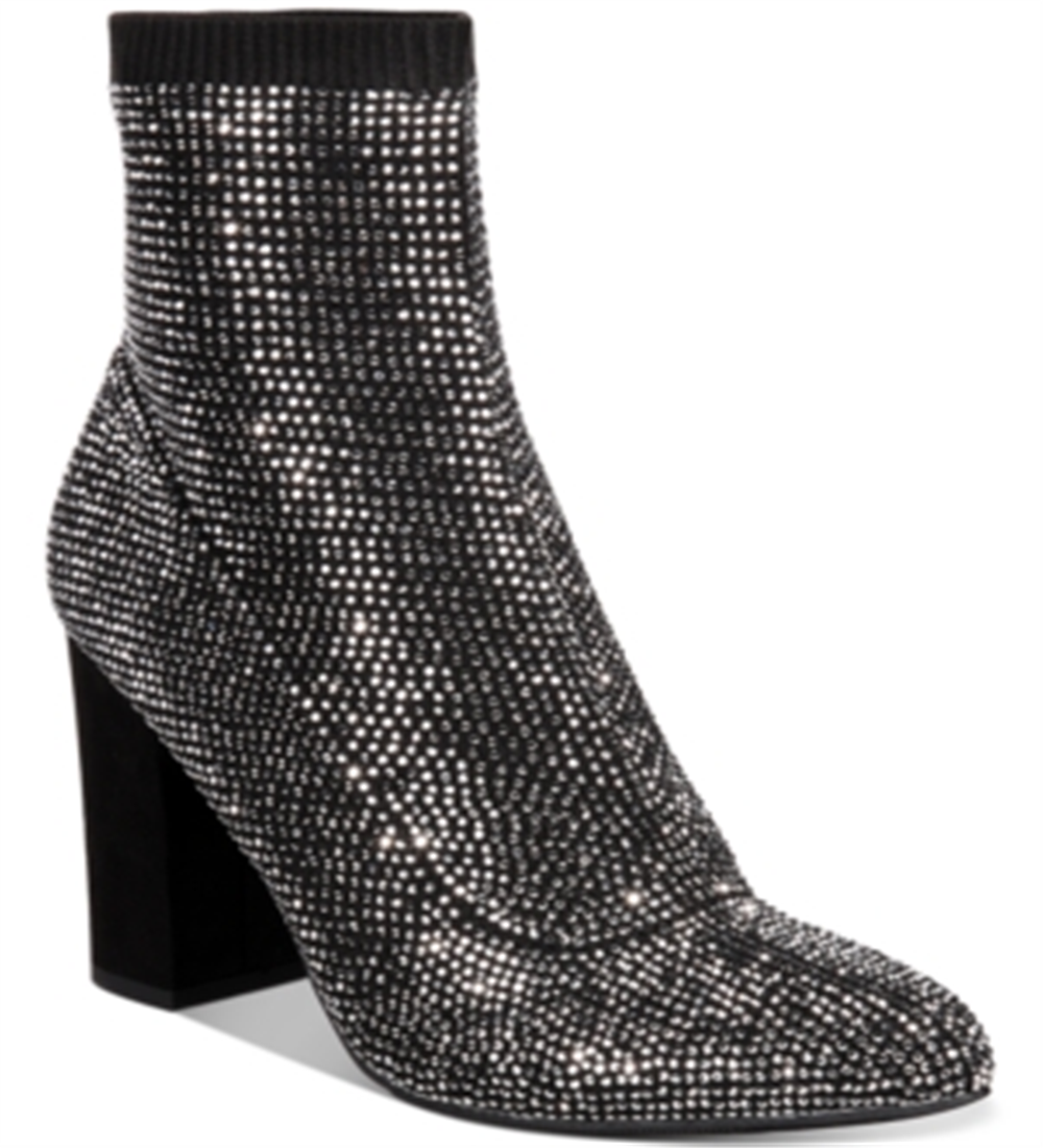 Material Girl Women's Baybe Sock Booties Black Size 5.5 M