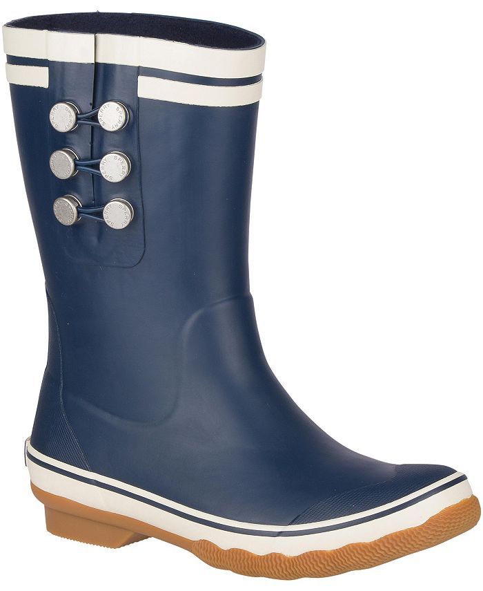 Sperry Women's Saltwater Tall Rain Boots Blue Size 5.5 M