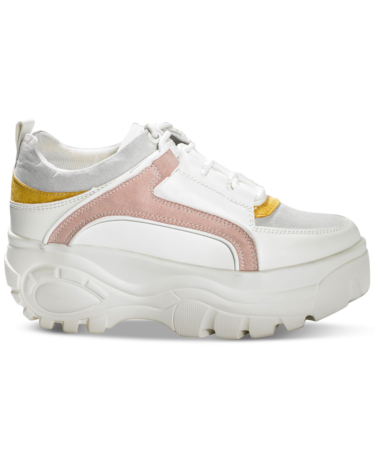 Madden Girl Women's Sppice Fabric Low Top Lace up Fashion Shoes White Size 10 M