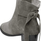 Aerosoles Women's Crosswalk Genuine Suede Boot Gray Size 10.5 M