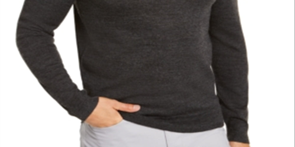 Alfani Men's Deep Crewneck Pullover Long Sleeve Sweater Black Size XX-Large