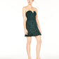 Trixxi Women's Mini Fit Flare Evening Dress Green Size 13