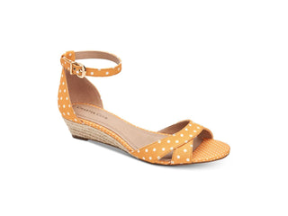 Charter Club Women's Gippi Manmade Wedge Sandals Yellow Size 10 M