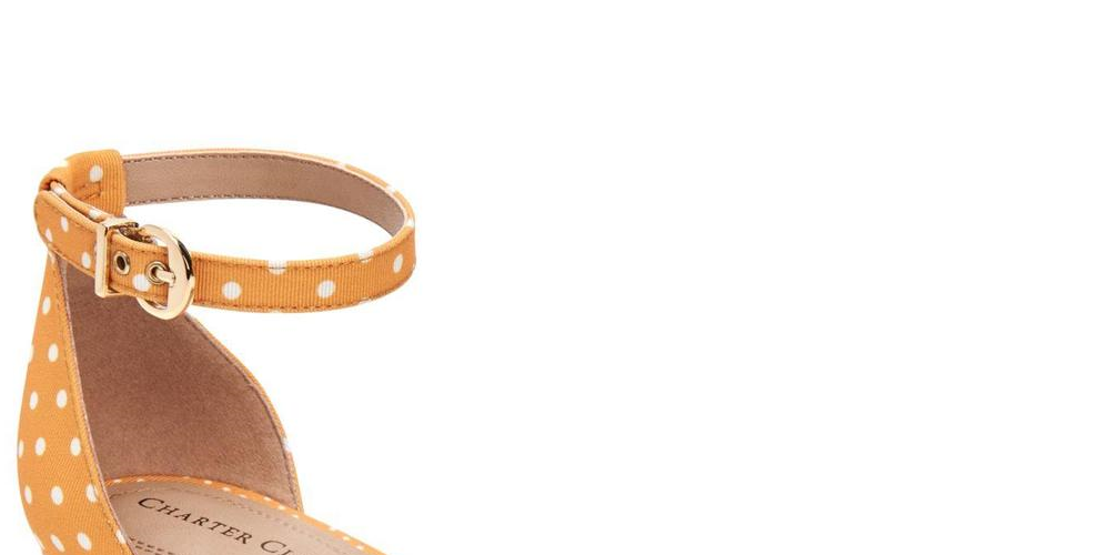 Charter Club Women's Gippi Manmade Wedge Sandals Yellow Size 10 M