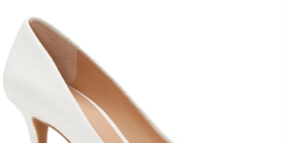 INC International Concepts Women's Zitah Embellished Almond Toe Pumps White Size 10 M