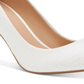INC International Concepts Women's Zitah Embellished Almond Toe Pumps White Size 10 M