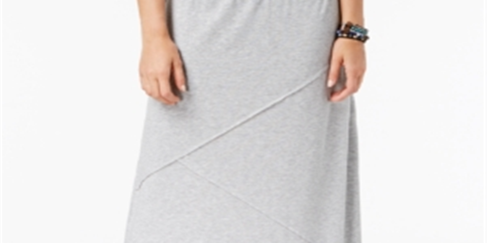 Style & Co Women's Comfort Waist Maxi Skirt Grey Size X-Small