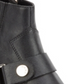 DKNY Women's Padded Mina Square Toe Block Heel Zip up Leather Booties Black Size 8.5 M