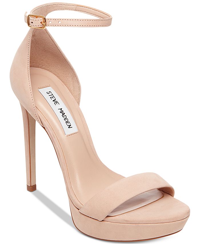 Steve Madden Women's Starlet Open Toe Ankle Strap D-orsay Pumps Brown Size 8.5 M
