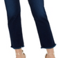 INC International Concepts Women's Straight Leg Frayed Hem Ankle Jeans Blue Size 2