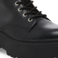 Steve Madden Women's Faux Leather Lug Sole Slasher Combat Boots Black Size 8 M