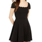 B. Darlin Junior's Scalloped Skater Dress Black Size 7-8
